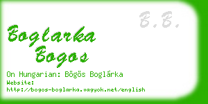 boglarka bogos business card