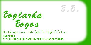 boglarka bogos business card